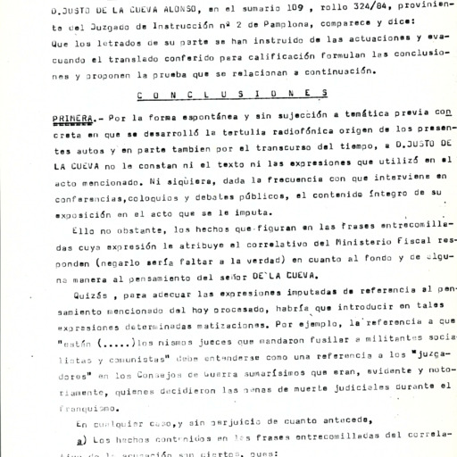 propuesta de pruebas de la defensa