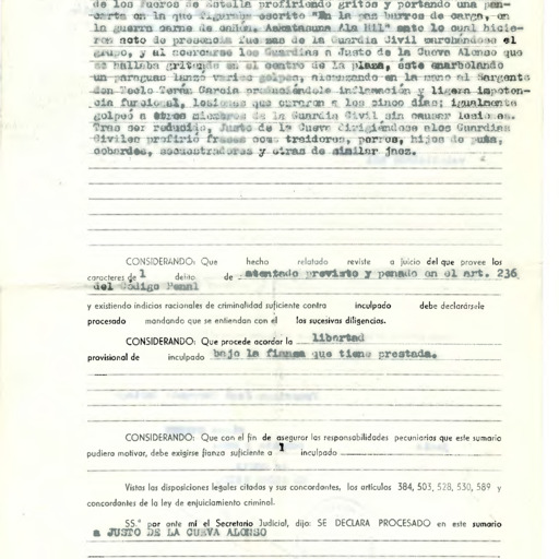 Auto de procesamiento