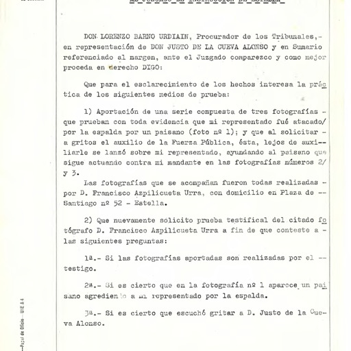 Fotografías aportadas por la defensa