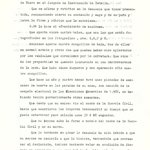 Declaración de Justo de la Cueva